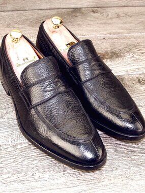 $895 GRAVATI for Mario's 9.5 M Genuine PECCARY Black 18448 * add $15 Trees